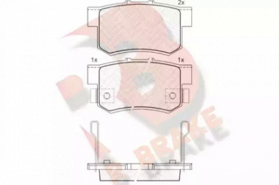 R BRAKE rb1187 -  Комплект тормозных колодок, дисковый тормоз